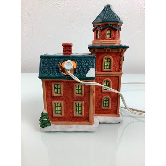 Vintage Trim A Home Fire station 6 Lighted Christmas Village EUC - Picture 6 of 12